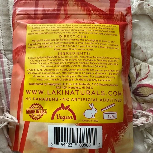 Laki Naturals Mango & Coconut Detoxifying Body Scrub - Picture 2 of 2